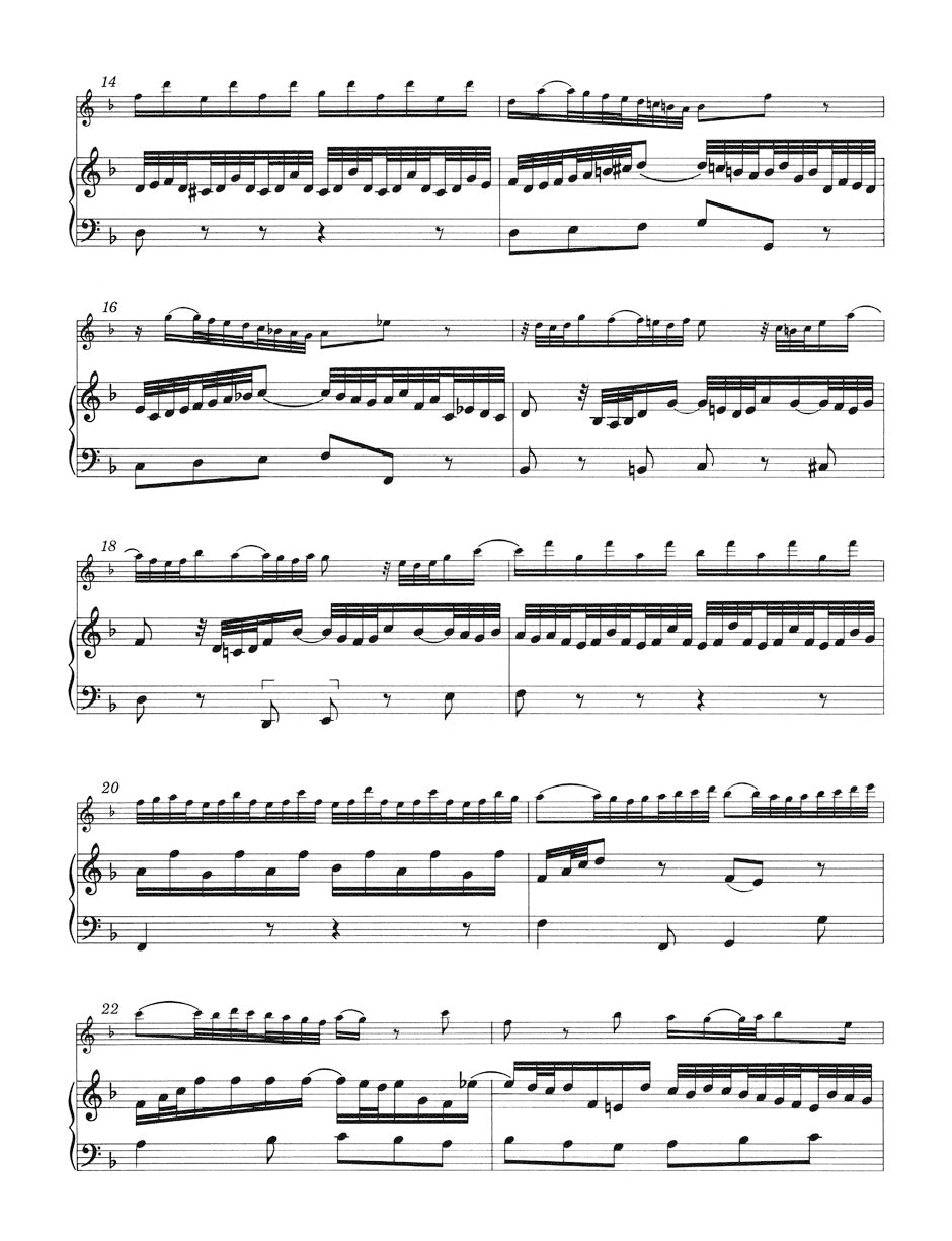 Bach Six Sonatas after BWV 525-530 for Flute and Harpsichord Obbligato -Volume 3: Sonatas 5 and 6-