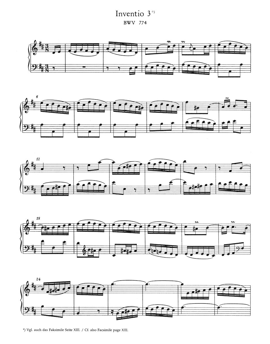 Bach Inventions and Sinfonias BWV 772-801