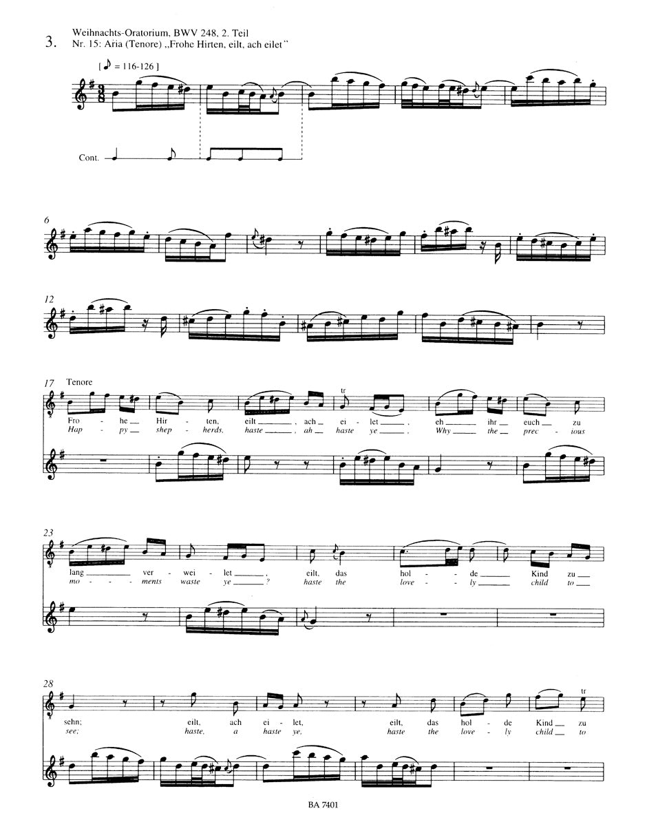 Bach Flute Solos from Sacred and Secular Vocal Works -Arias with 1 or 2 flutes obbligato (with the complete vocal part)- (Selected movements from secular cantatas, from St John Passion, Magnificat in D major, Christmas Oratorio and Easter Oratorio) V 2