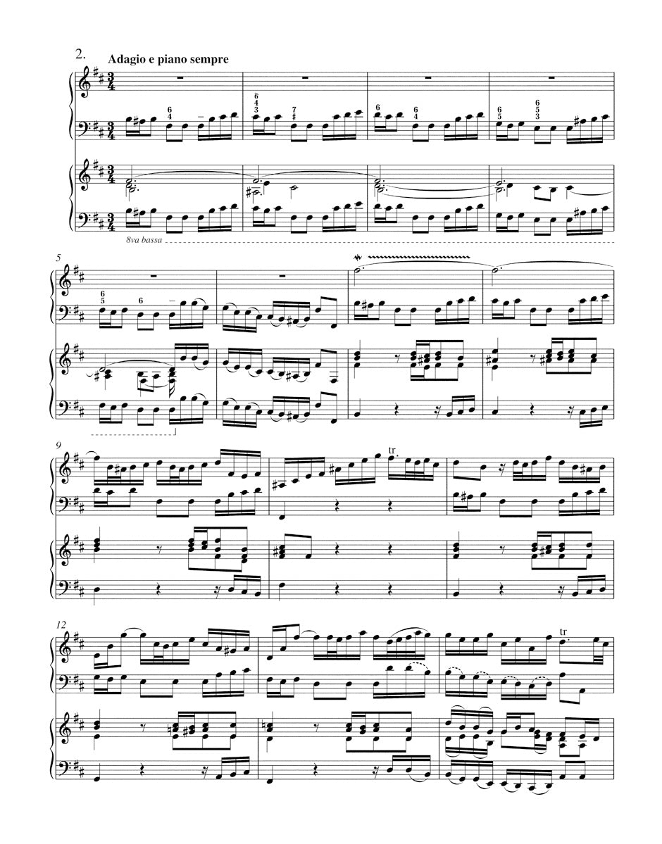 Bach Concerto for Harpsichord and Strings No. 3 D major BWV 1054