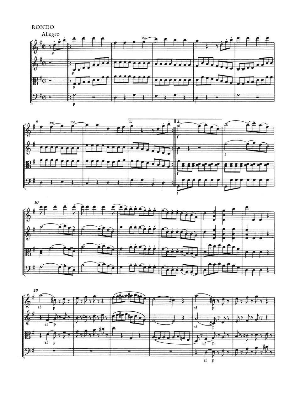 Mozart Eine kleine Nachtmusik for Strings G major K. 525