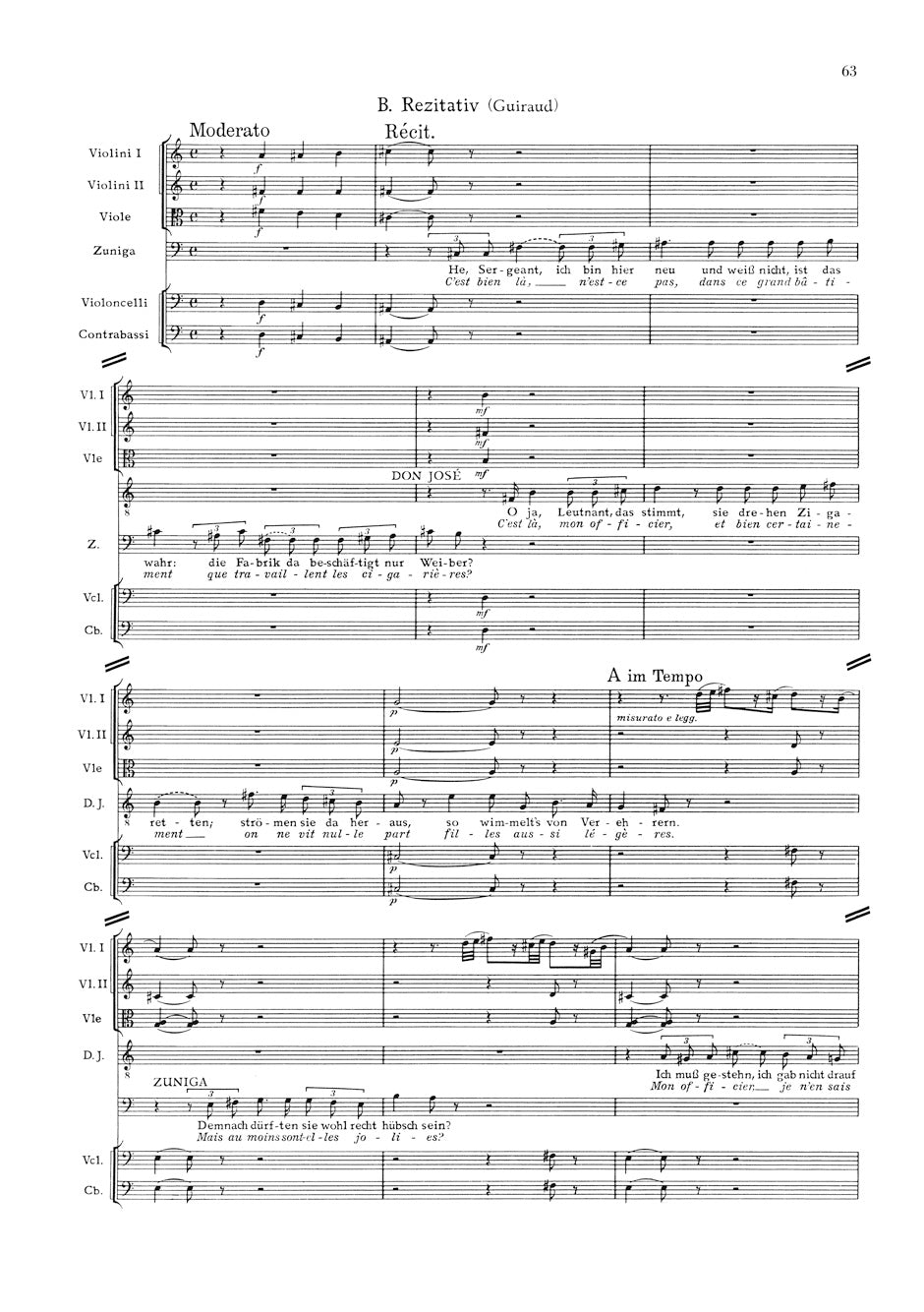 Bizet Carmen -Opera in three acts- (Critical new edition with the recitatives later composed by Ernest Guiraud)