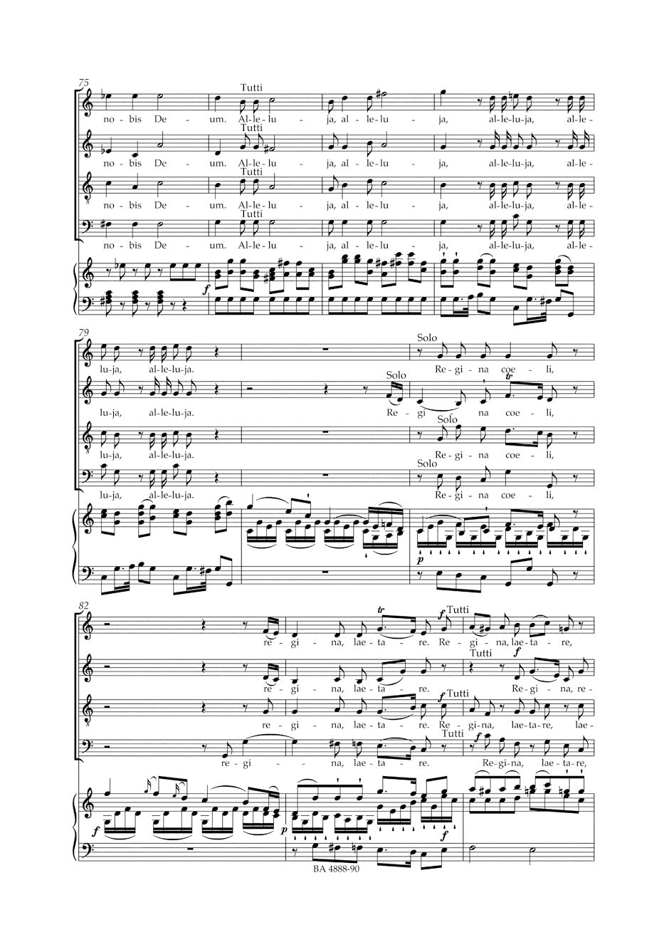 Mozart Regina coeli C major K. 276 (321b)