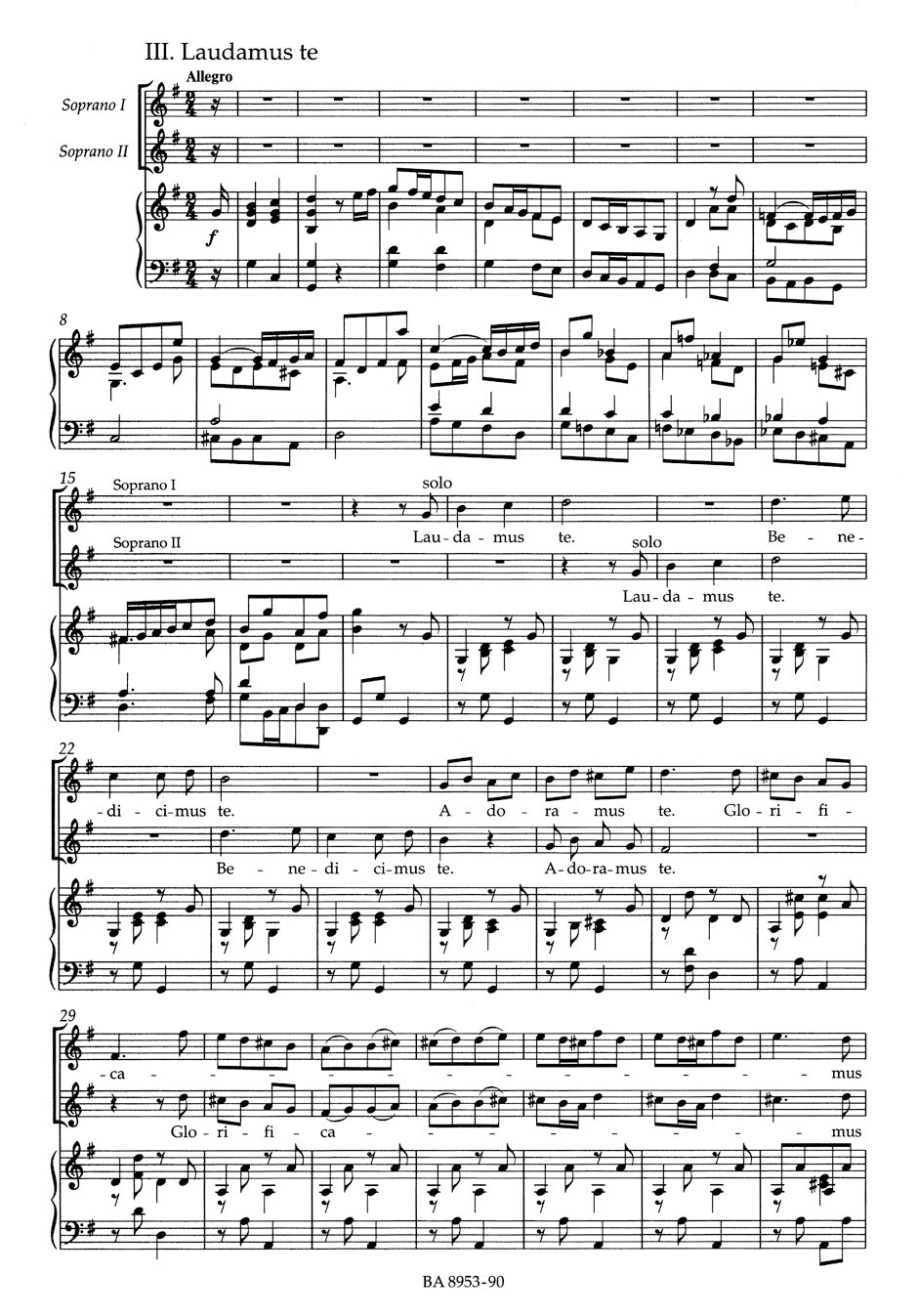 Vivaldi Gloria RV 589 (Arrangement for Choir SSAA)