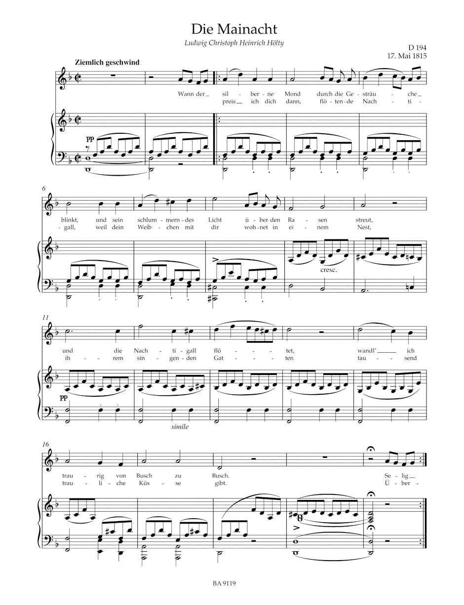 A Taste of Schubert for High Voice