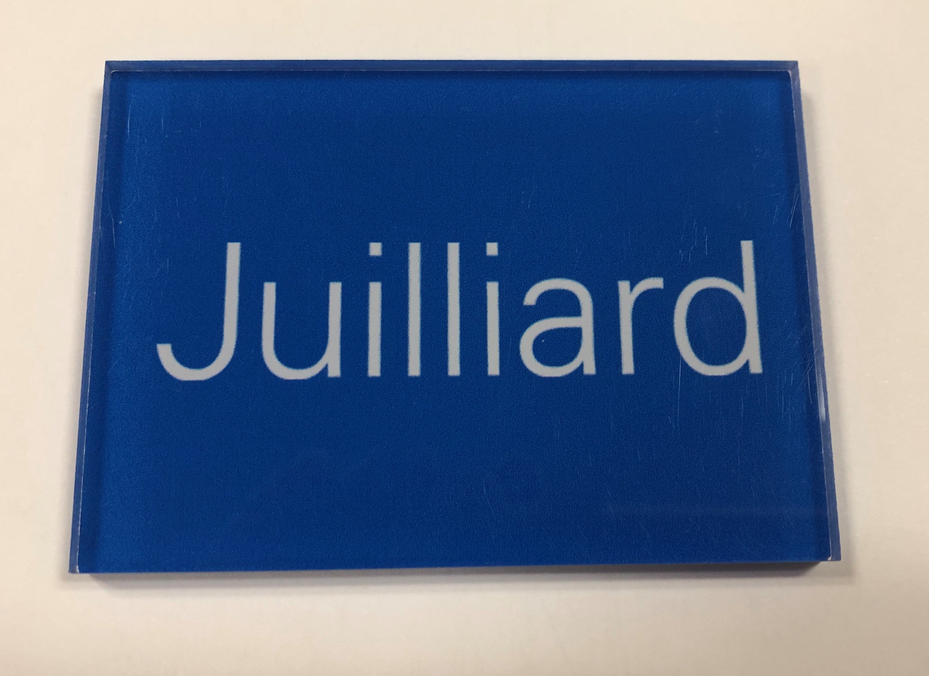 Magnet: Juilliard Blue Acrylic Magnet (2.5" x 3.5" - 5mm thick)