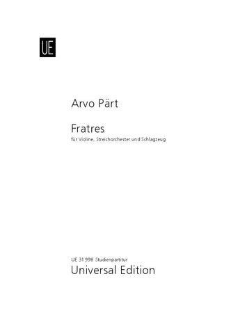 Pärt: Fratres for Violin, Strings and Percussion