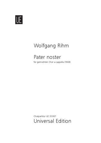 Rihm Pater Noster for choir