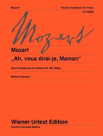 Mozart: Ah, vous dirai-je, Maman for piano KV 300e (265) (DAMAGED/FINAL SALE)