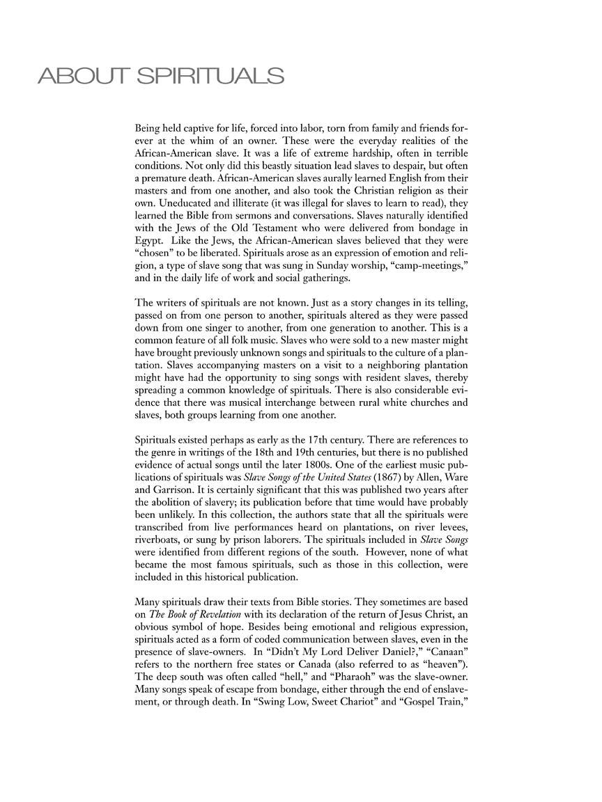 15 Easy Spiritual Arrangements for the Progressing Singer Low Voice