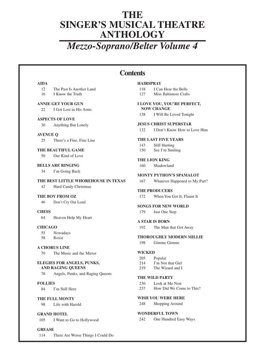 Singer's Musical Theatre Anthology - Volume 4
