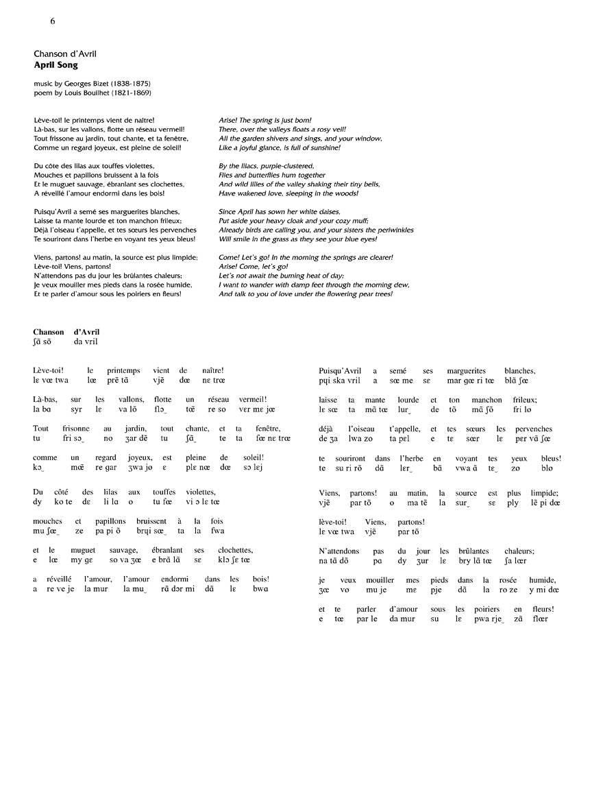 Favorite French Art Songs - Volume 2 Low Voice