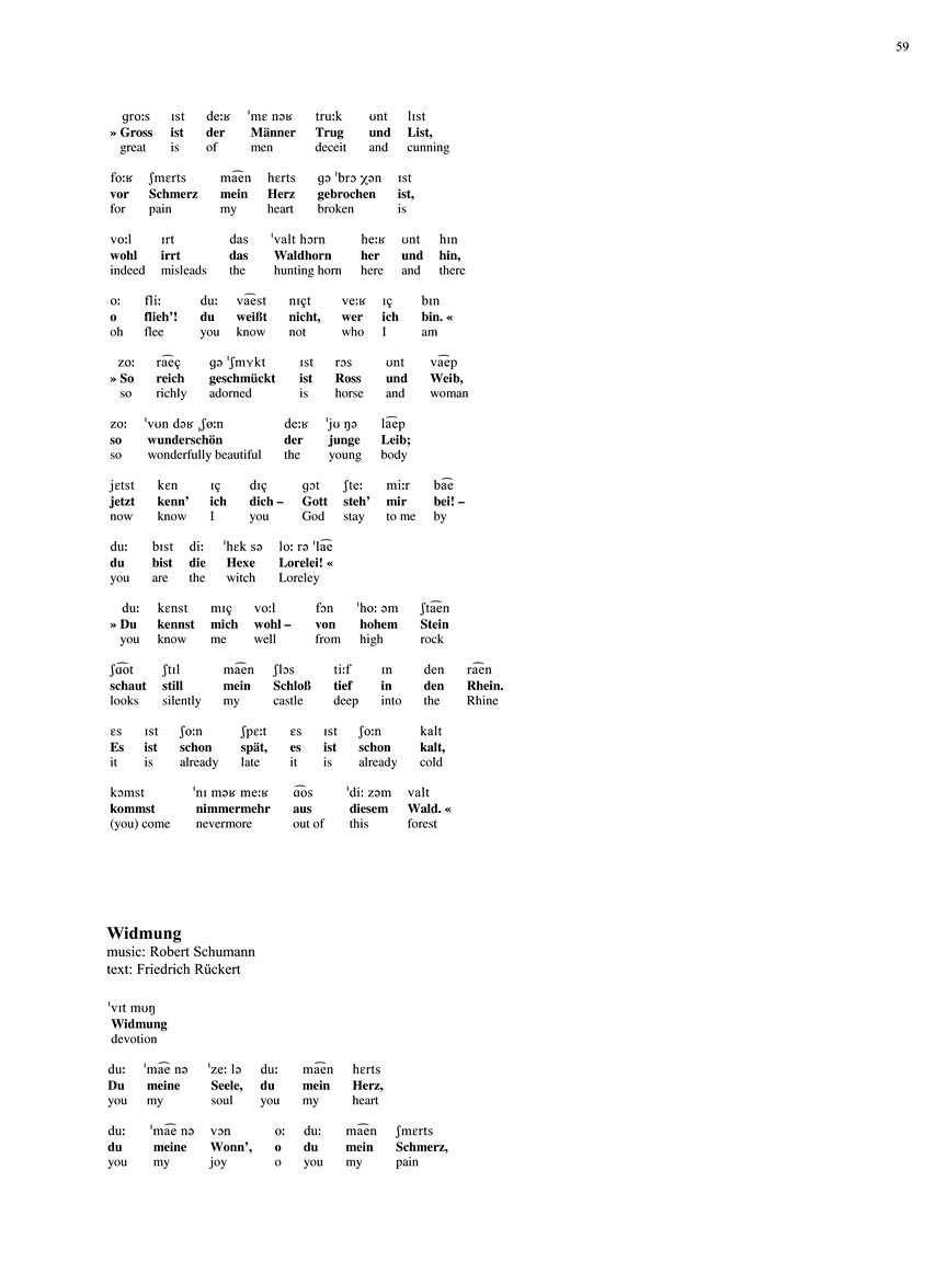 Pronunciation Guide for the Lieder Anthology