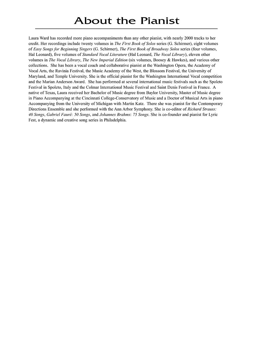 Lieder Anthology - Accompaniment CDs Low Voice