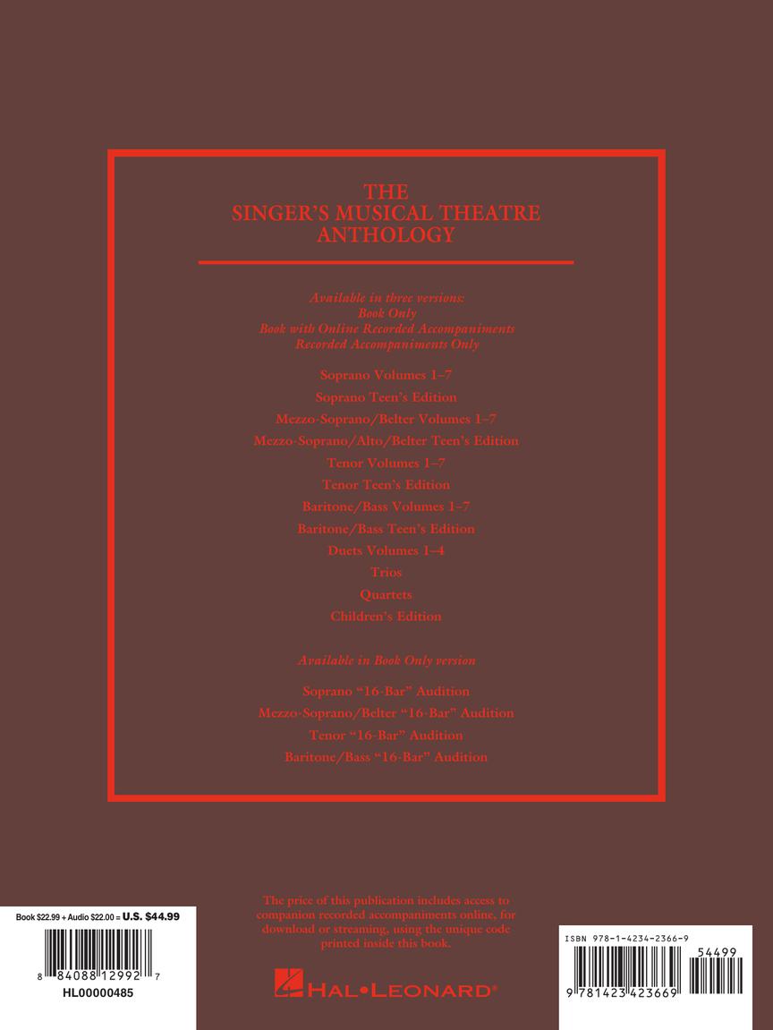 Singer's Musical Theatre Anthology