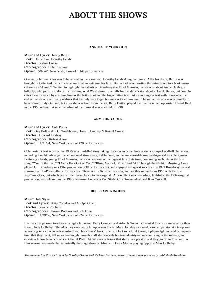 Singer's Musical Theatre Anthology