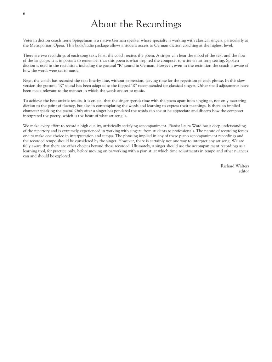 Brahms: 15 Selected Songs Low Voice