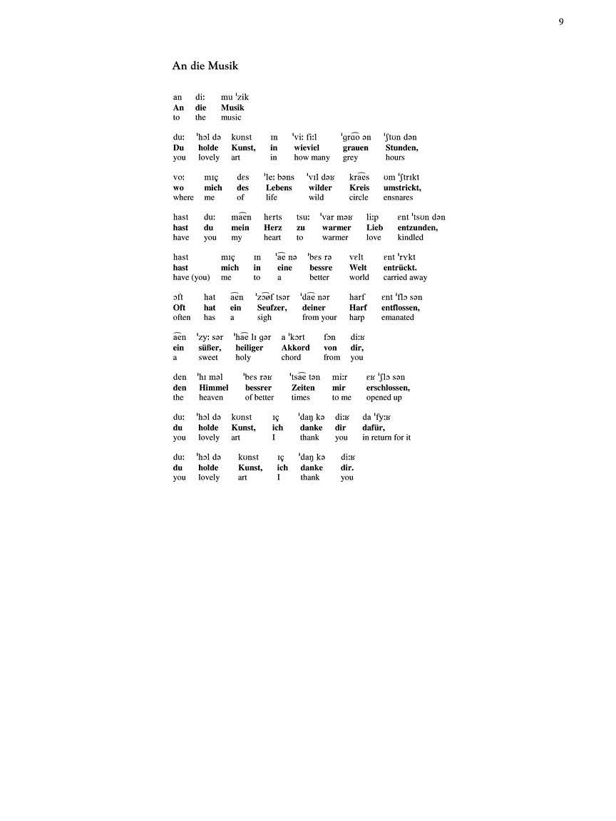 Schubert 15 Selected Songs Low Voice