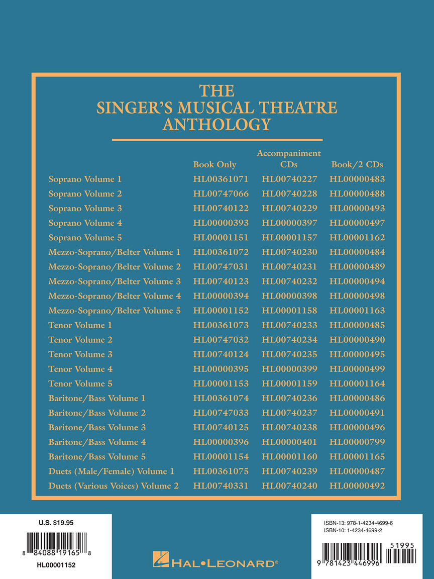 Singer's Musical Theatre Anthology Mezzo-Soprano/Belter Volume 5