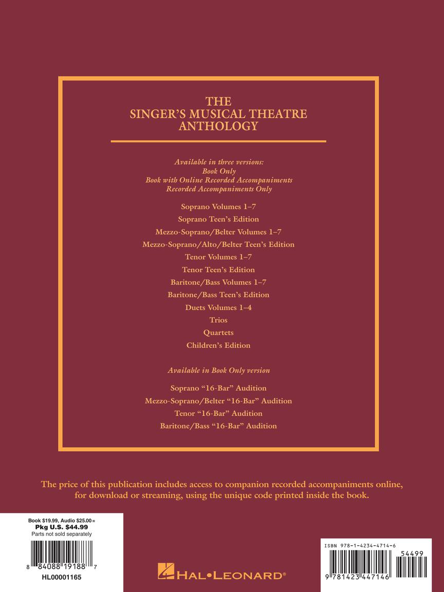 Singer's Musical Theatre Anthology Baritone/Bass Volume 5