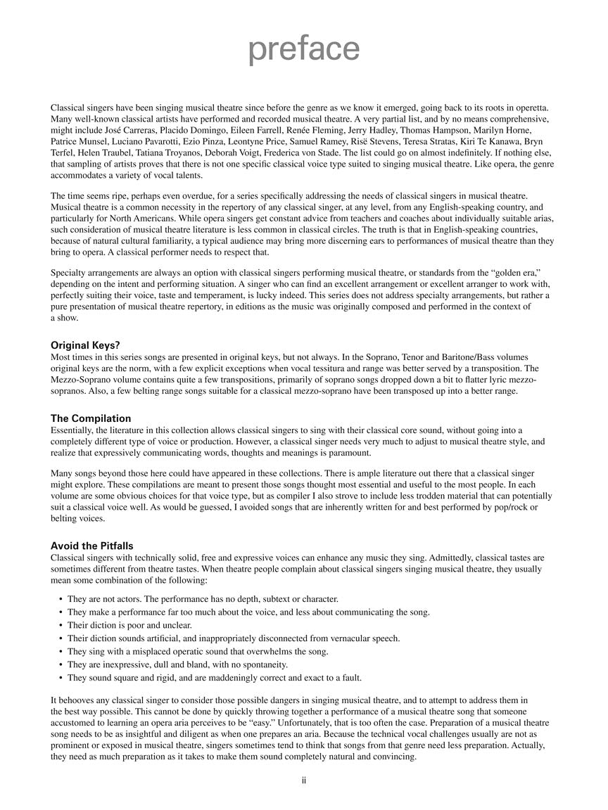 Musical Theatre for Classical Singers - Baritone/Bass