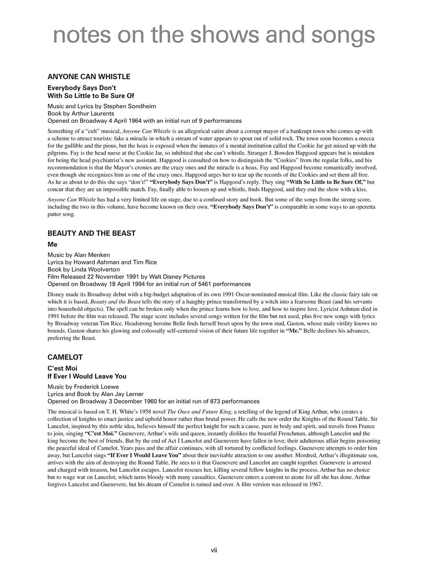 Musical Theatre for Classical Singers - Baritone/Bass