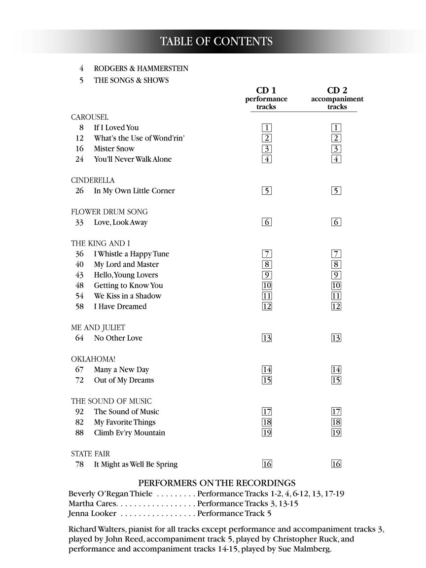 Rodgers & Hammerstein - Songs of - Vocal Collection Soprano