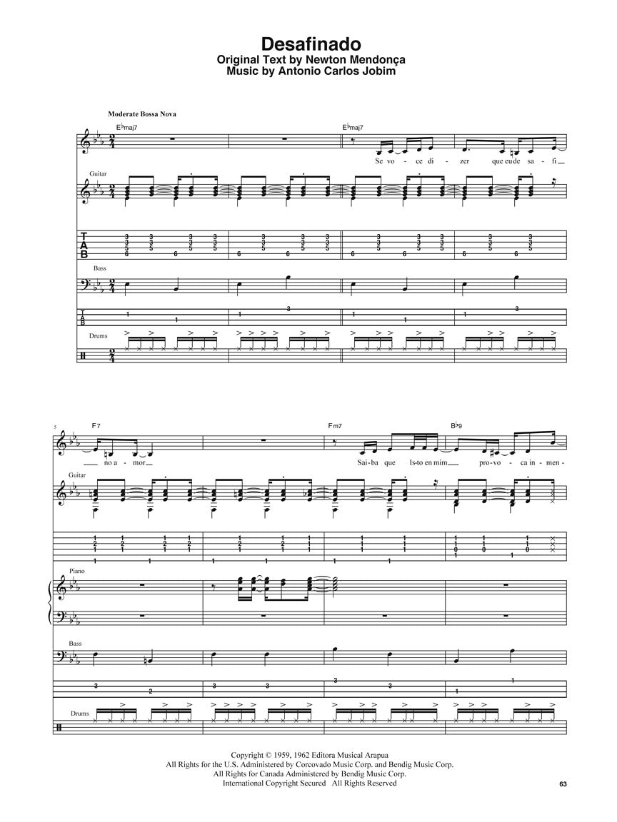 Getz/Gilberto - Transcribed Score