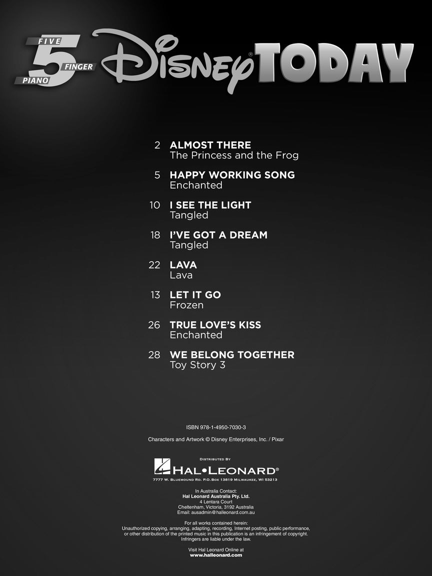 Disney Today - Five-Finger Piano