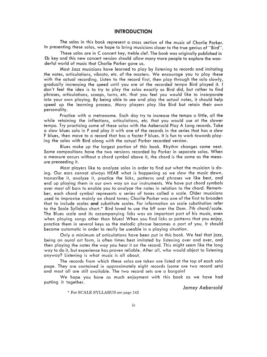 Parker Charlie Parker Omnibook