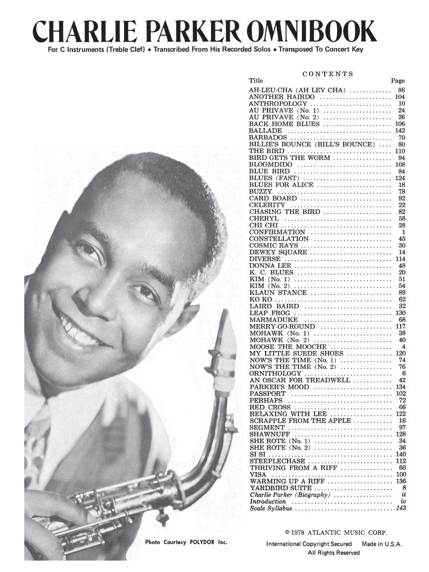 Parker Charlie Parker Omnibook