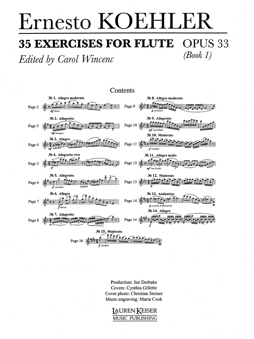 Koehler - 35 Exercises for Flute, Op. 33 - Book 1