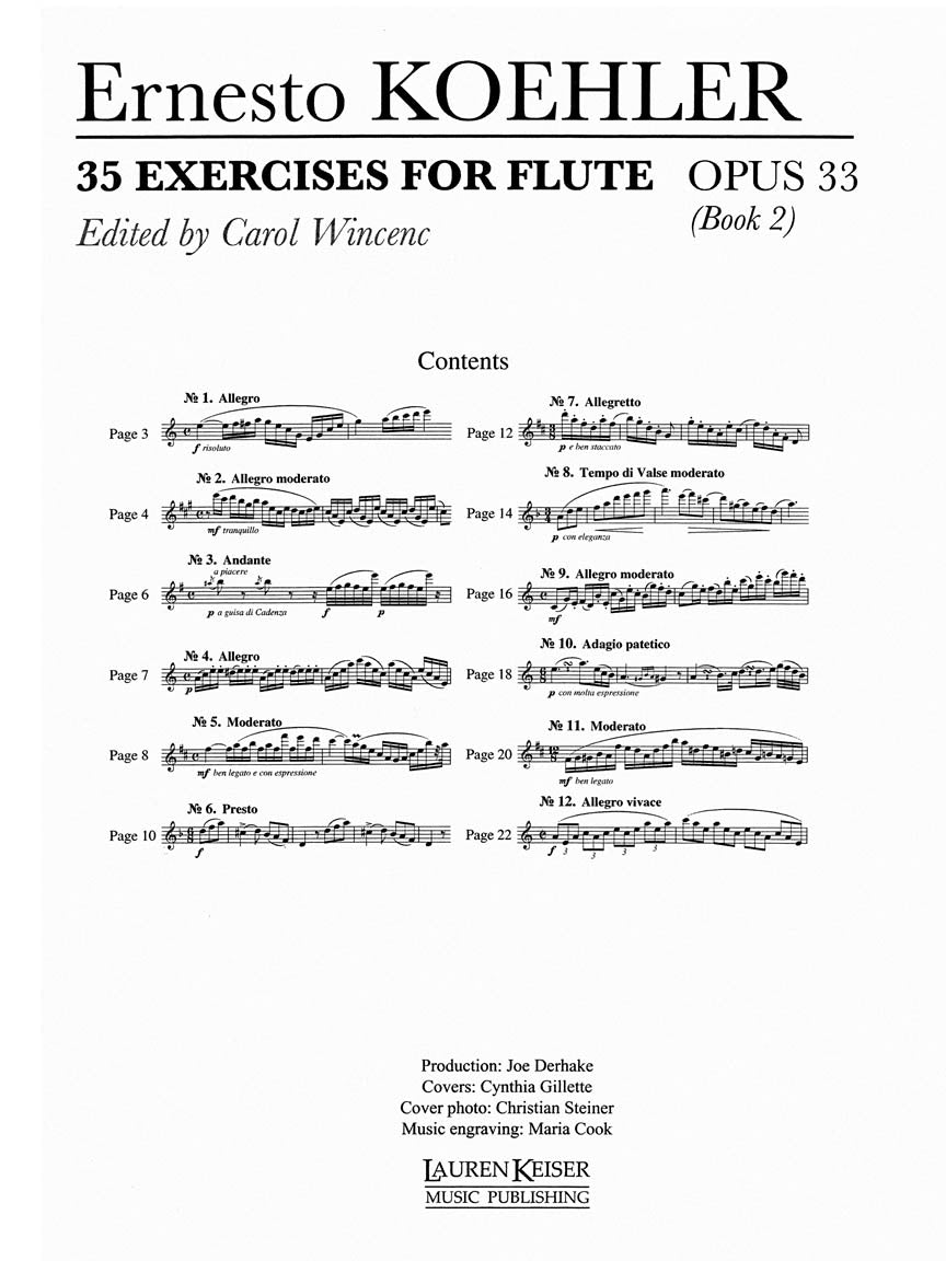 Koehler - 35 Exercises for Flute, Op. 33 - Book 2