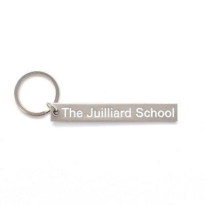 Keychain: The Juilliard School Silver Sign