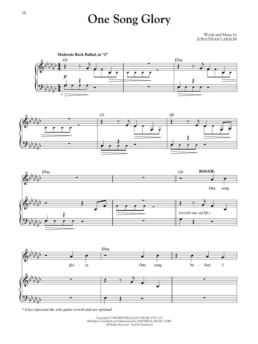 Rent - Broadway Singer's Edition
