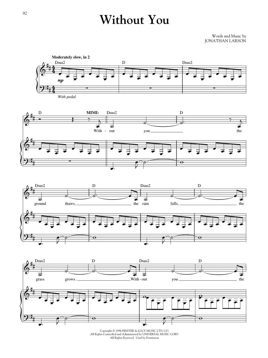 Rent - Broadway Singer's Edition
