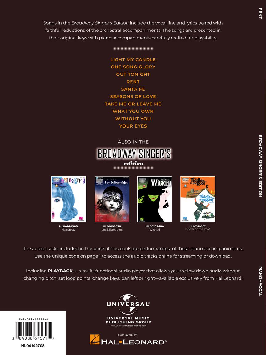Rent - Broadway Singer's Edition