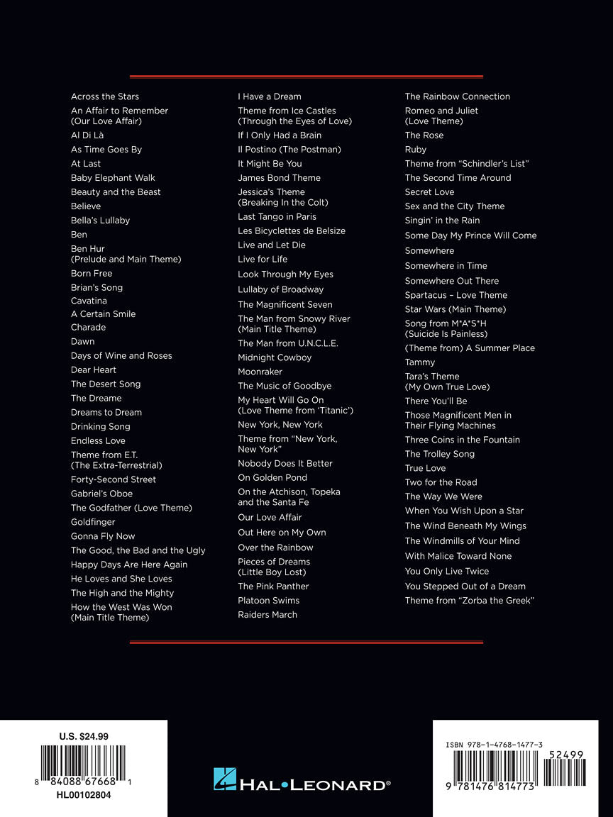 One Hundred Movie Songs for Piano Solo