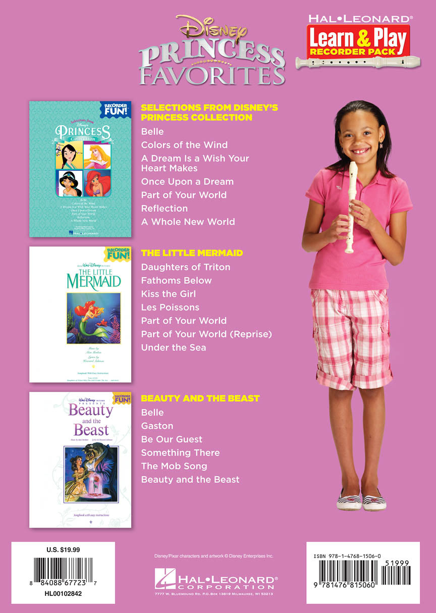 Disney Princess Favorites - Learn & Play Recorder Pack (Recorder Included)