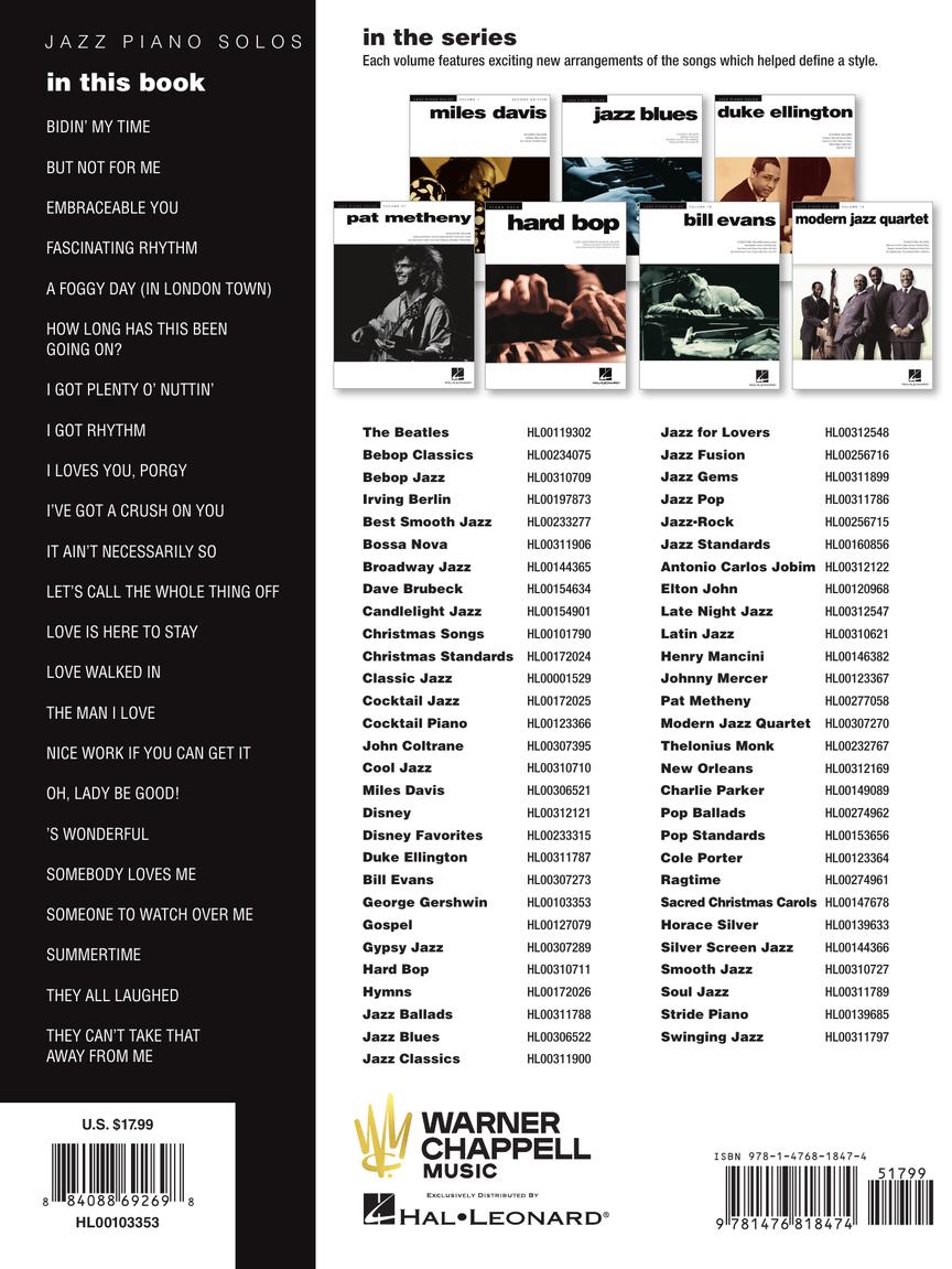 Gershwin: Jazz Piano Solos Vol. 26