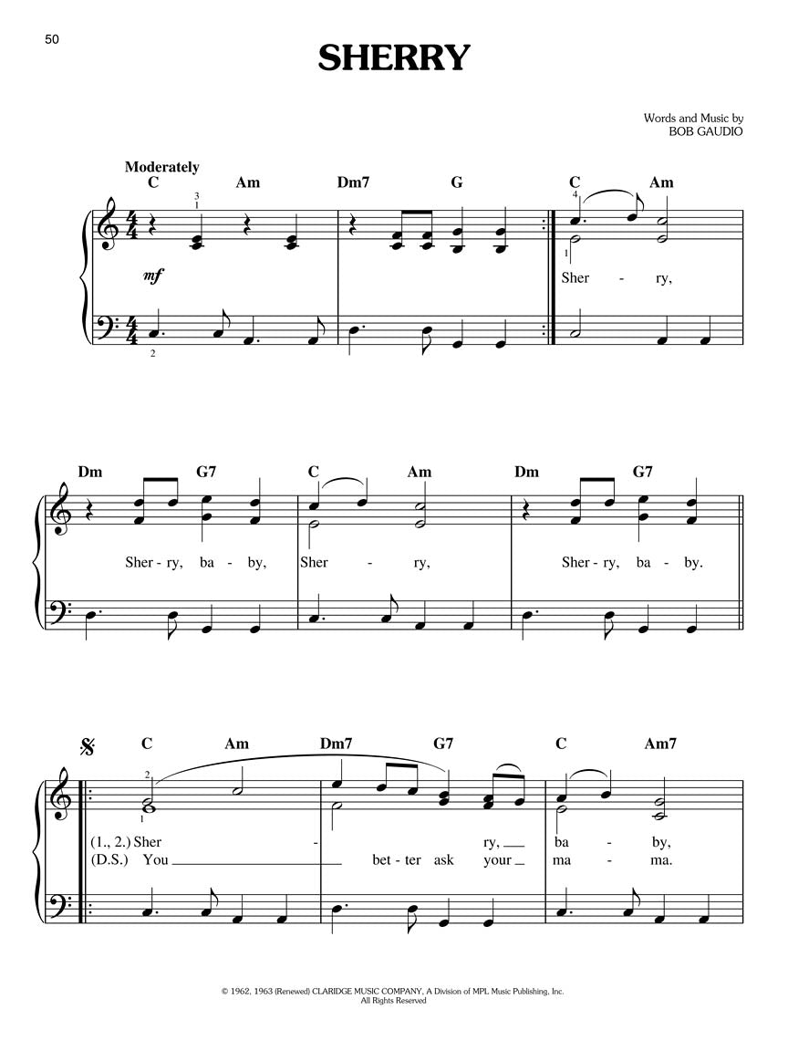 Jersey Boys - Easy Piano