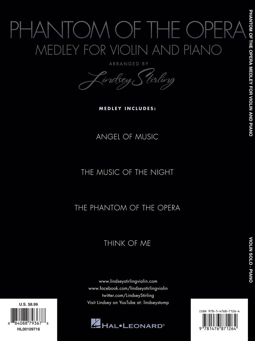 Phantom of the Opera, The - Medley for Violin & Piano