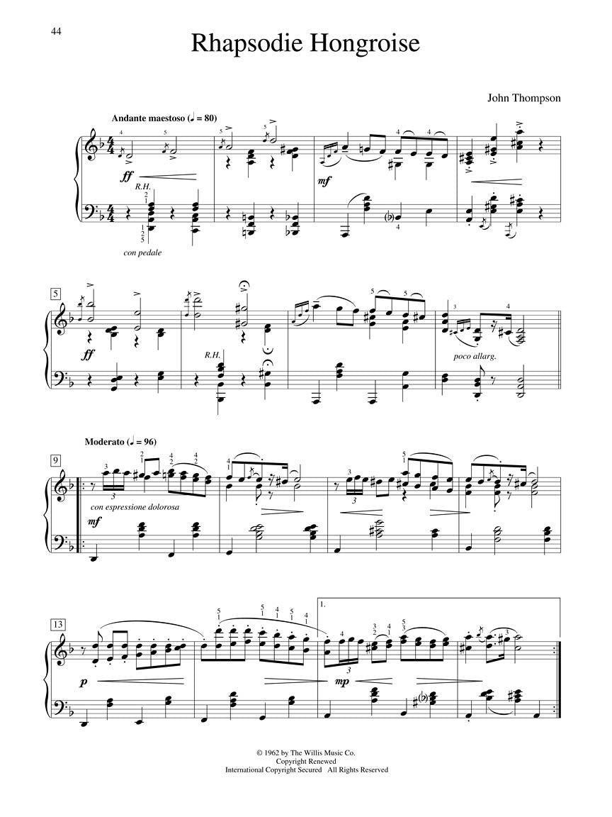 Thompson, John - Classic Piano Repertoire