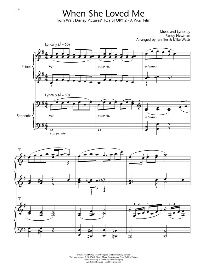 Disney Piano Duets - Popular Songs Series