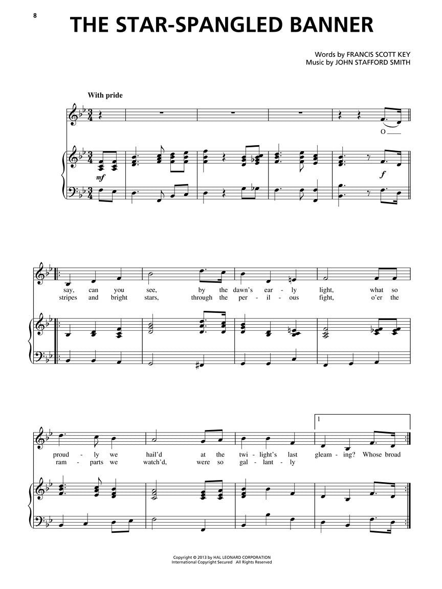 Star-Spangled Banner - Charts & Tracks for Singers