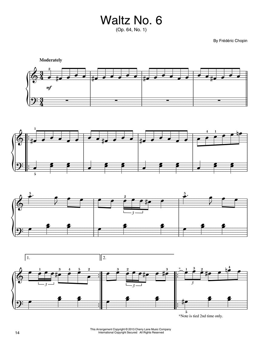 Chopin - Waltzes for Easy Piano