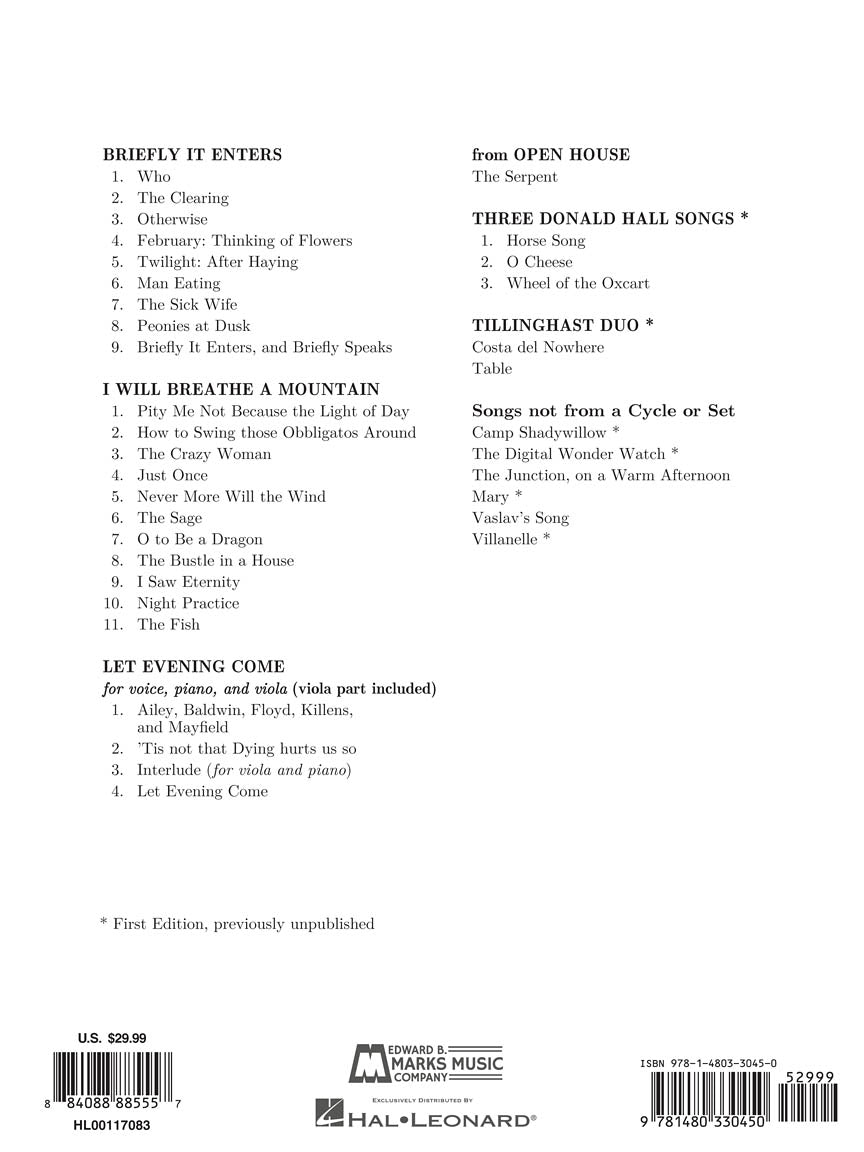 Concert Songs Vol. 1 High Voice 1975-2000