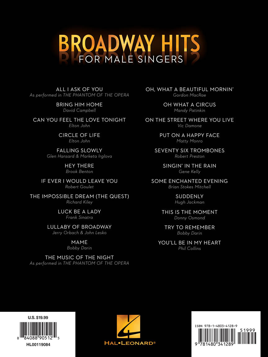 Broadway Hits - Original Keys for Male Singers