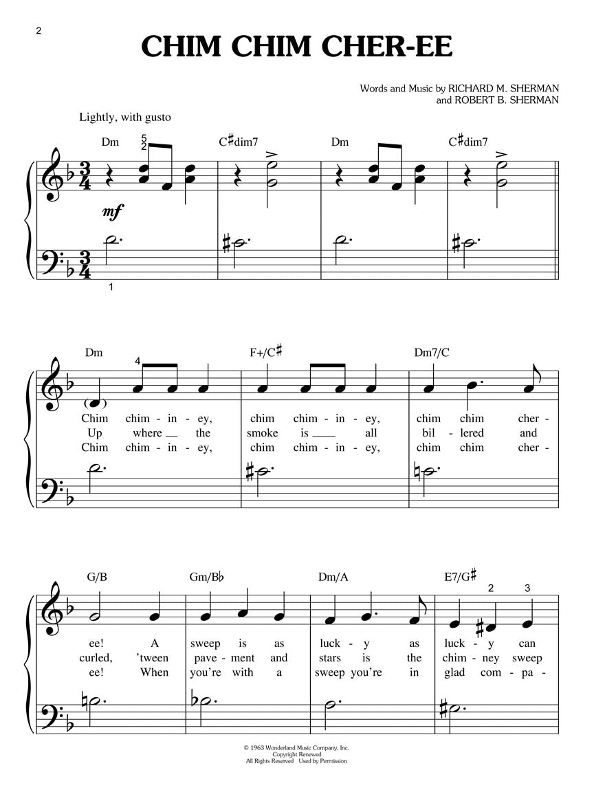 Mary Poppins - Big-Note Piano