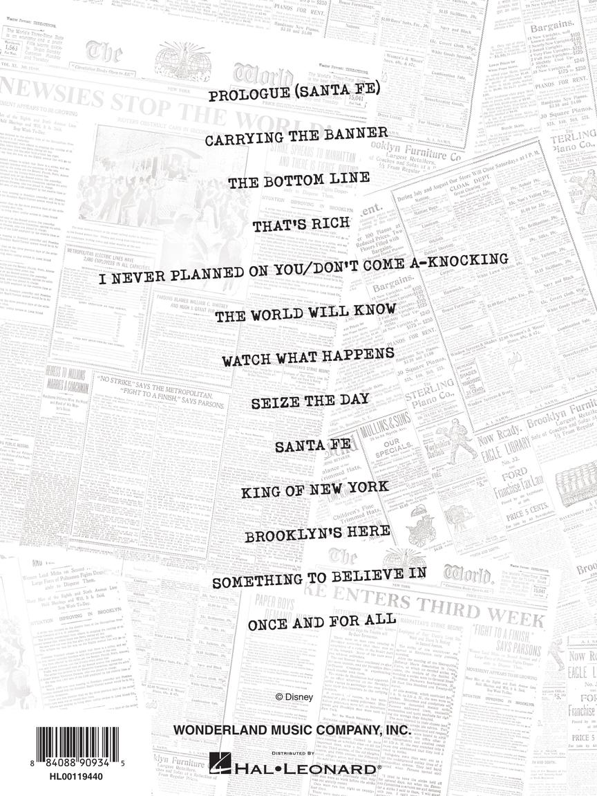 Menken/Feldman: Newsies - Easy Piano